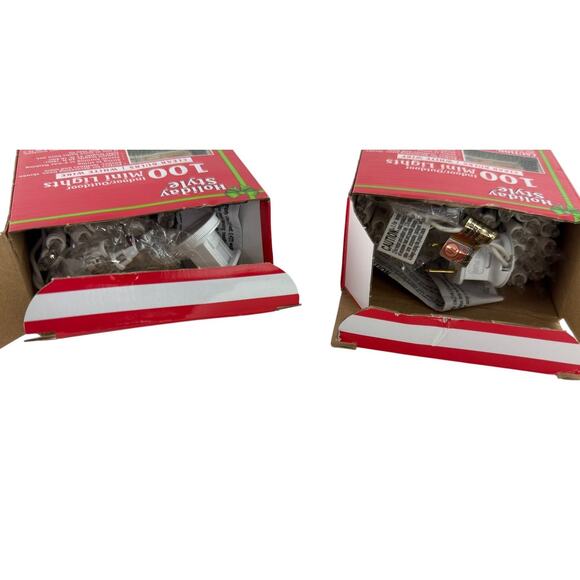 2 Boxes Mini Christmas Lights, Clear Bulbs, White Wire, 40ft Total Holiday Decor - Picture 3 of 8